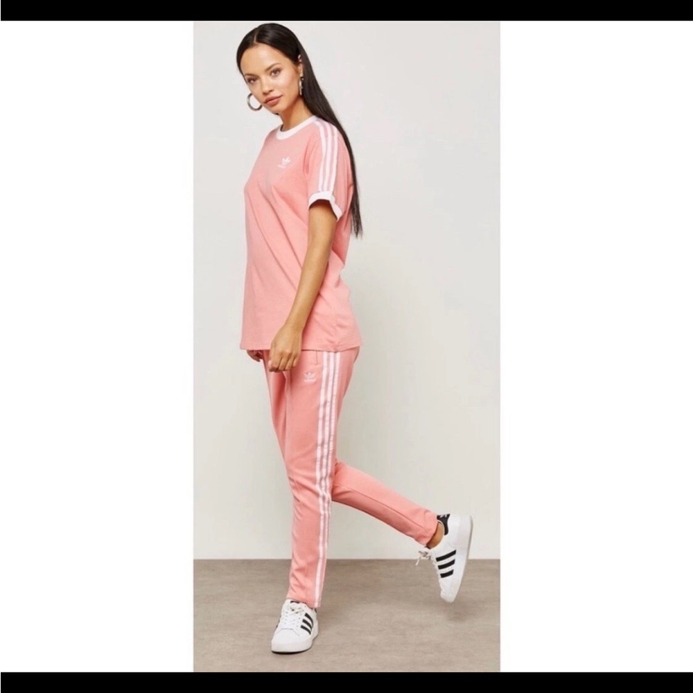 Adidas Women's Coral Joggers small nwot #active wear #barbie core #stripes